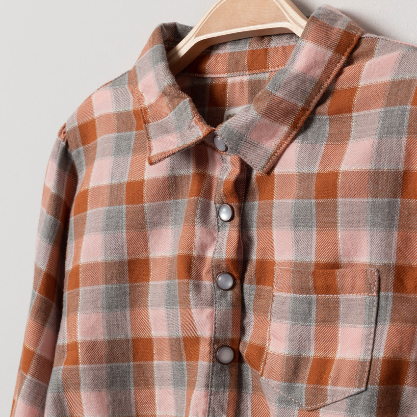 Robe manches longues à carreaux 