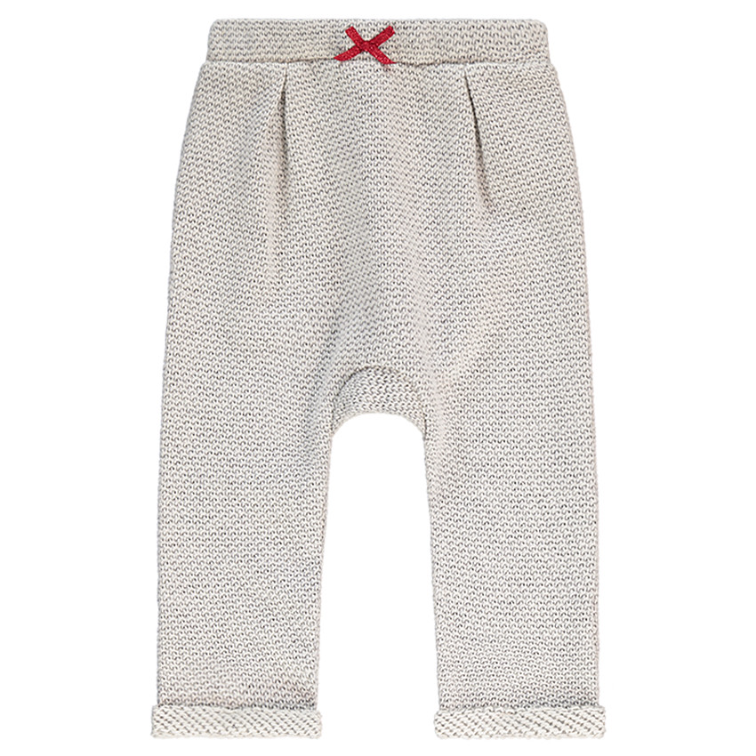 Pantalon de jogging en molleton avec noeud contrasté 