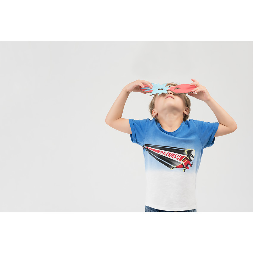 Tee-shirt manches courtes effet tie and dye avec print super-héros Disney  