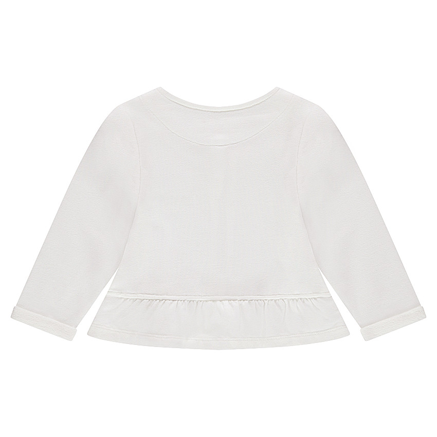 Gilet en molleton avec volant et nuage printé 