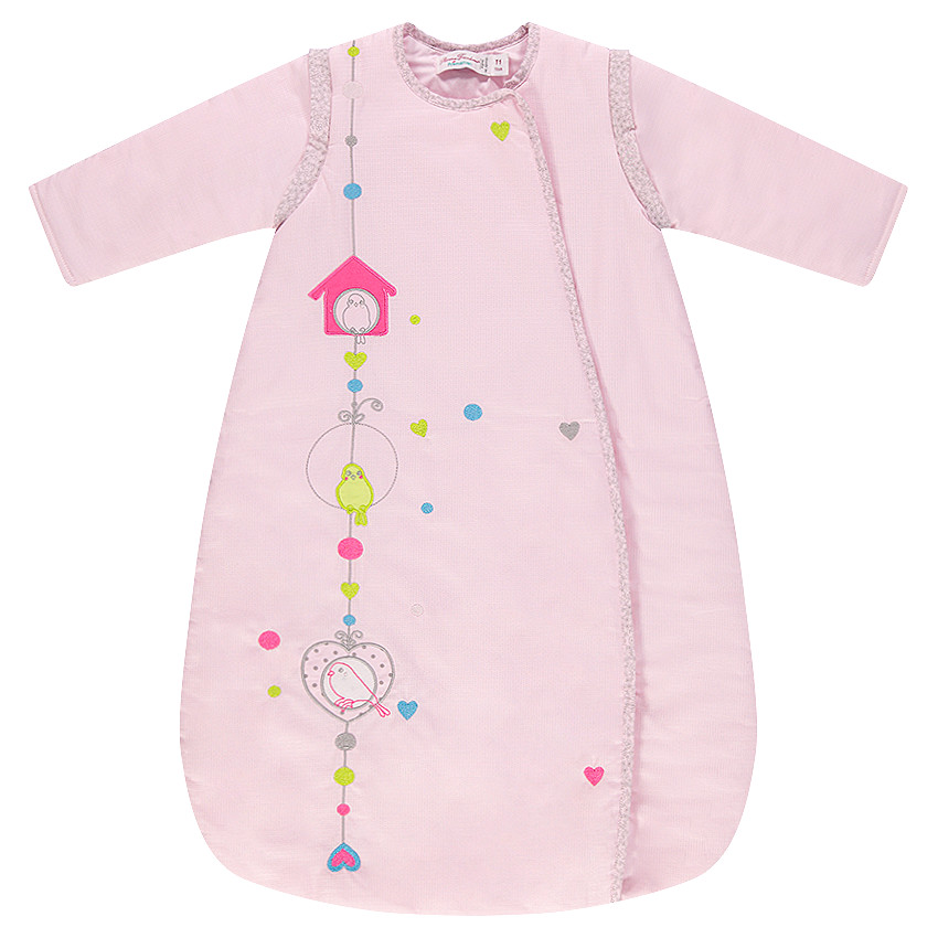 Turbulette à manches amovibles en coton brodé 