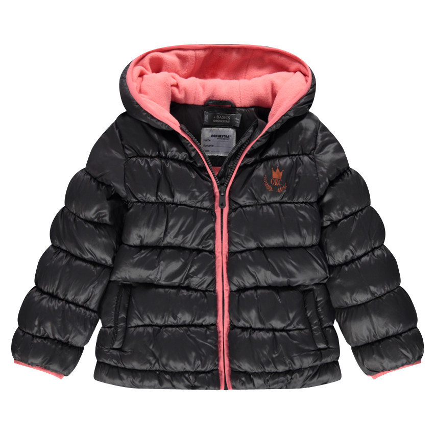 Doudoune matelassée ouatinée à capuche doublée micropolaire 