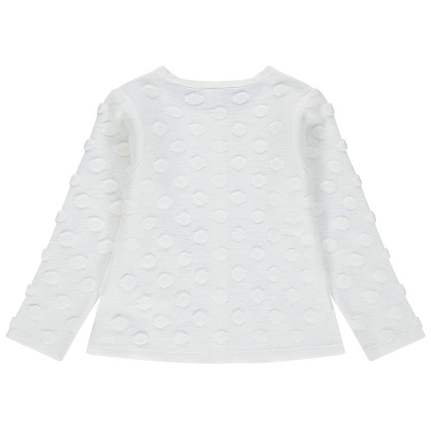 Gilet en tricot à pois en relief 