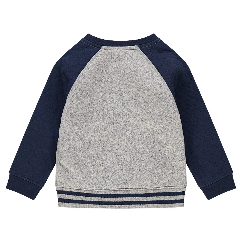 Sweat en molleton bicolore doublé sherpa 