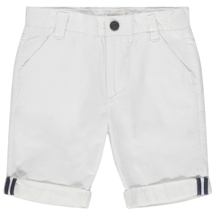 Bermuda uni en toile à poches italiennes 