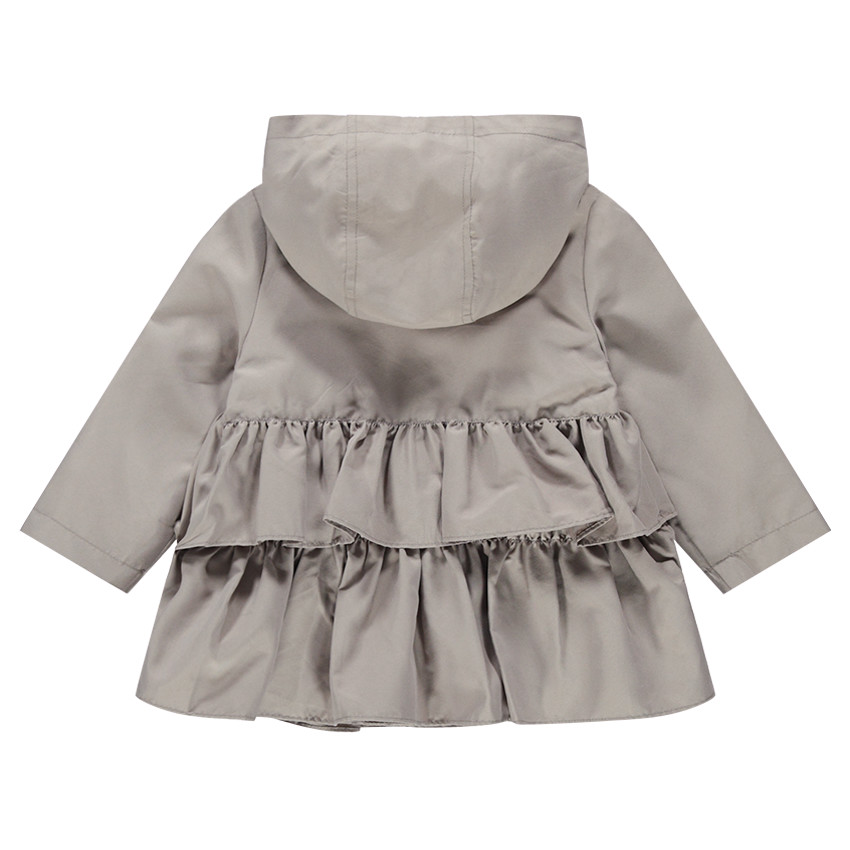 Trench taupe volanté doublé sherpa 