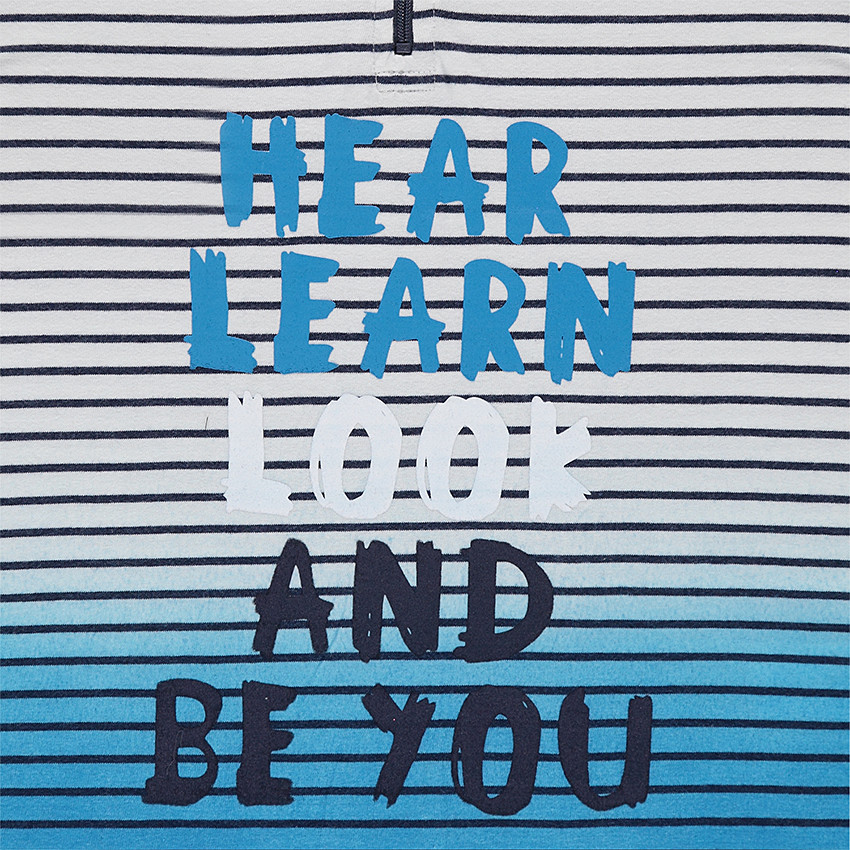 Junior - Polo manches courtes en jersey effet tie and dye avec col zippé 