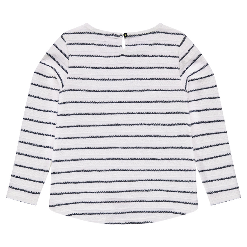 Sweat en molleton rayé avec inscription brodée 