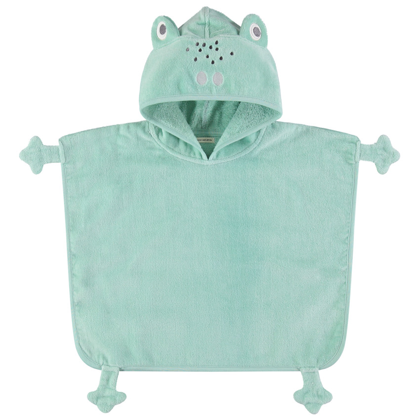 Poncho de bain grenouille à capuche 