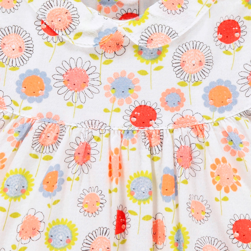 Robe à volants imprimée fleurs 