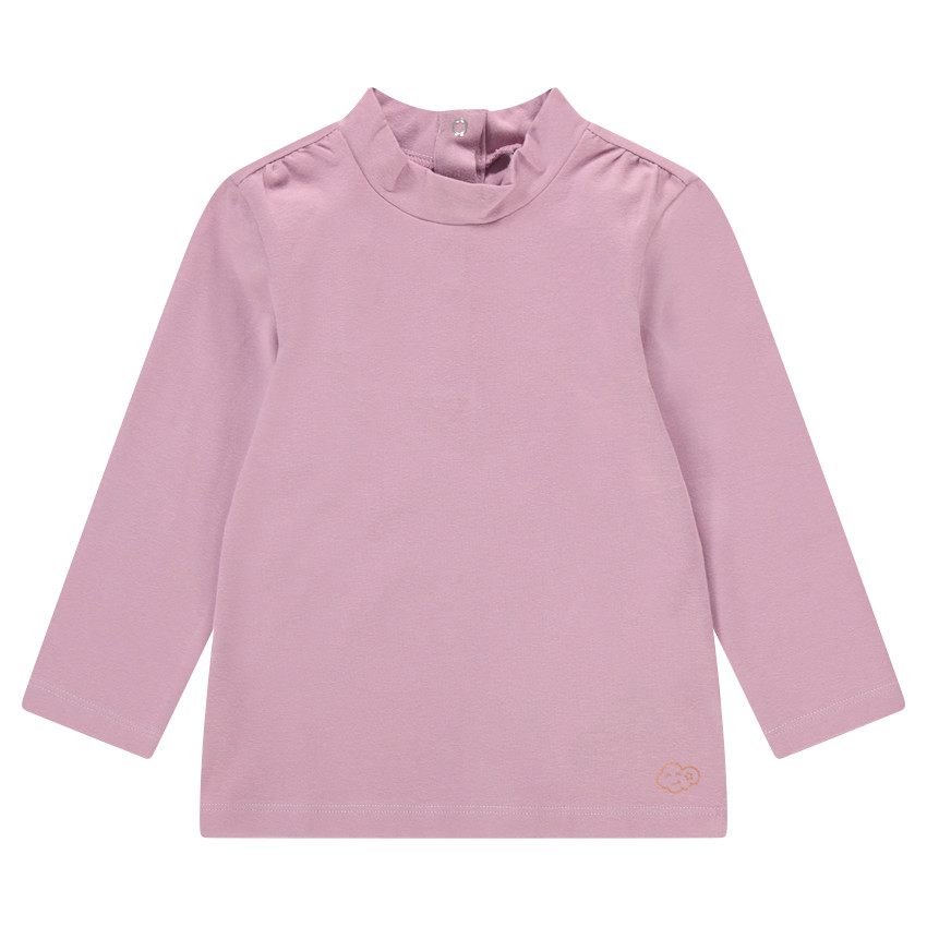 Sous-pull manches longues col cheminée avec motif printé 