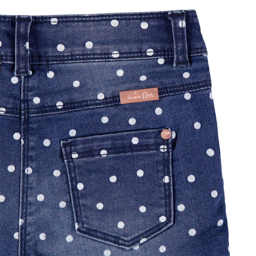 Short en jean à pois printés all-over 