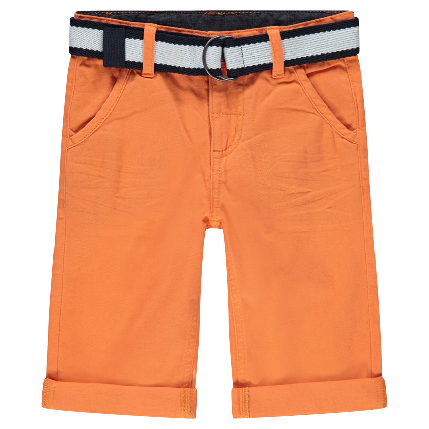 Bermuda en coton surteint avec ceinture amovible 