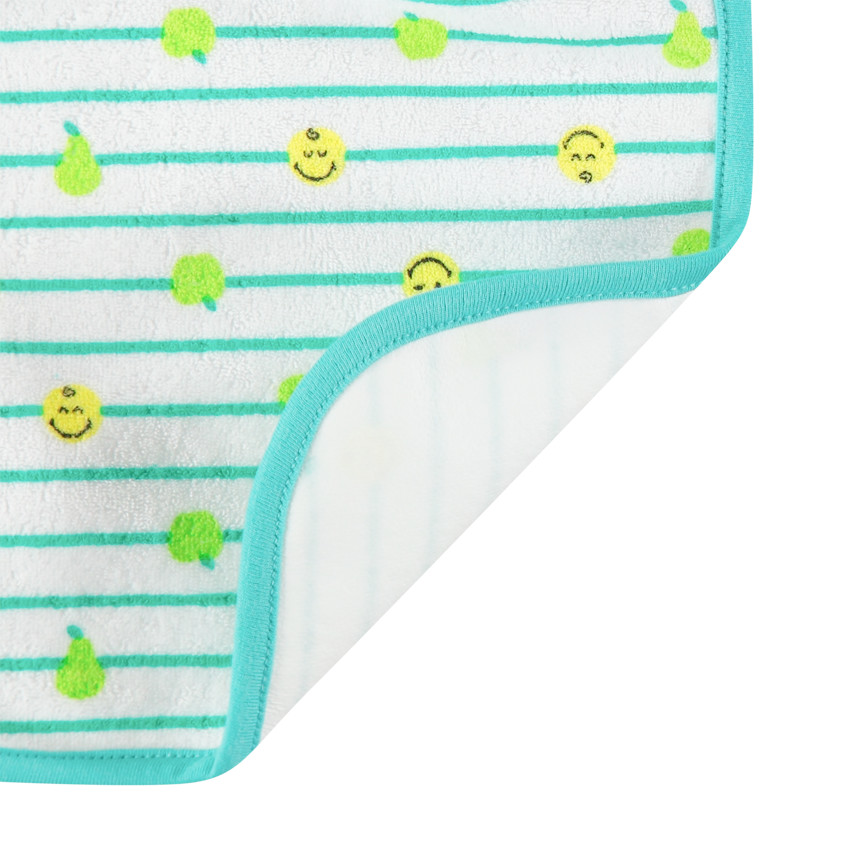 Lot de 2 bavoirs en éponge print Smiley 