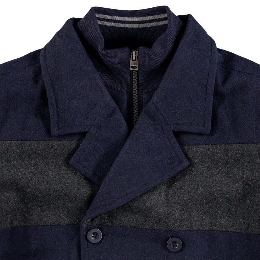 Junior - Parka en drap de laine à double col 