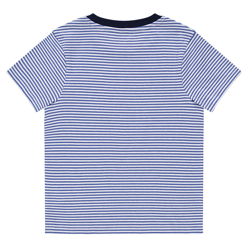 Tee-shirt manches courtes en jerey avec requin brodé 