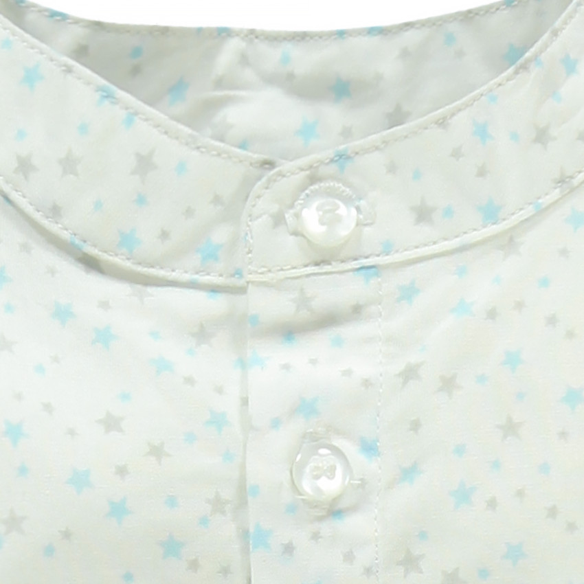 Chemise imprimée étoiles col mao  