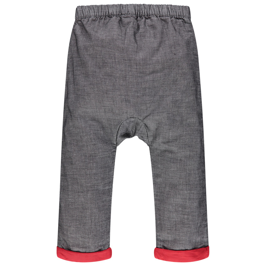 Pantalon en maille fantaisie à poches forme chat et noeud 