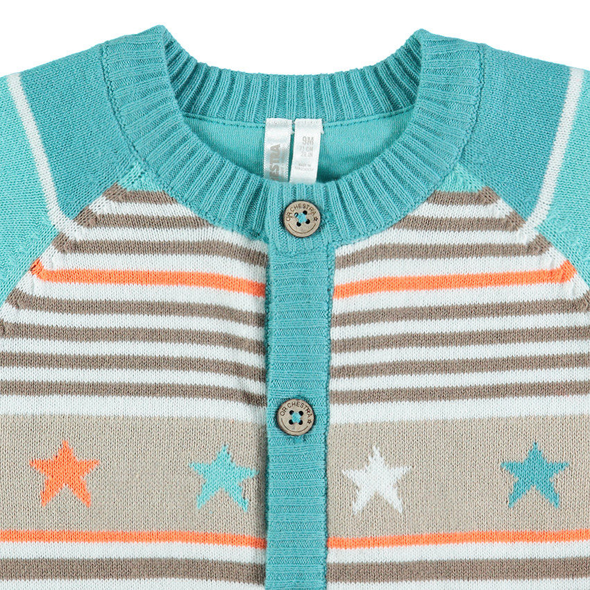 Gilet en tricot avec motifs jacquard et doublure jersey 