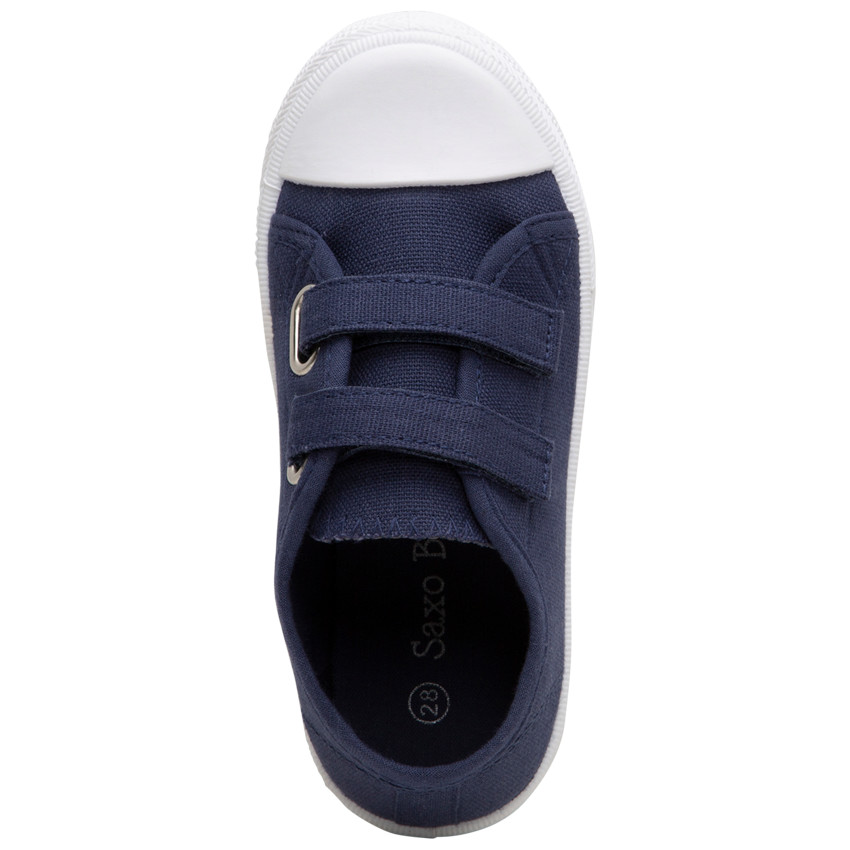 Baskets basses en toile à scratchs 