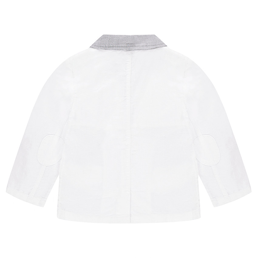 Blazer en lin avec col contrasté 