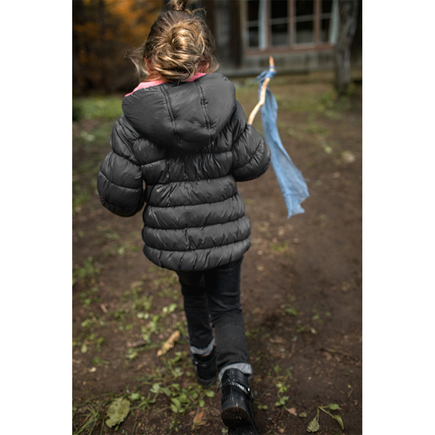 Doudoune matelassée ouatinée à capuche doublée micropolaire 