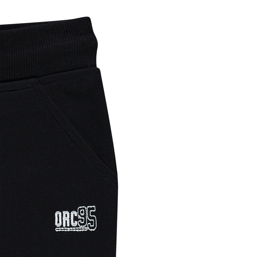 Pantalon de jogging en molleton chiné avec print logo 