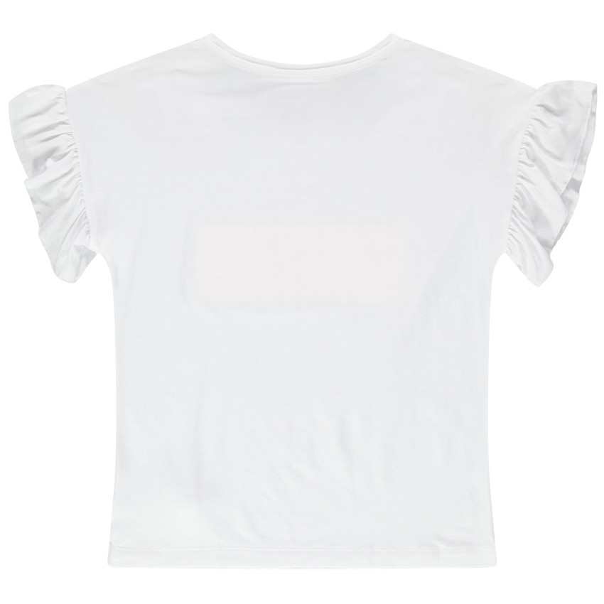 Junior - T-shirt manches courtes en jersey avec message printé 