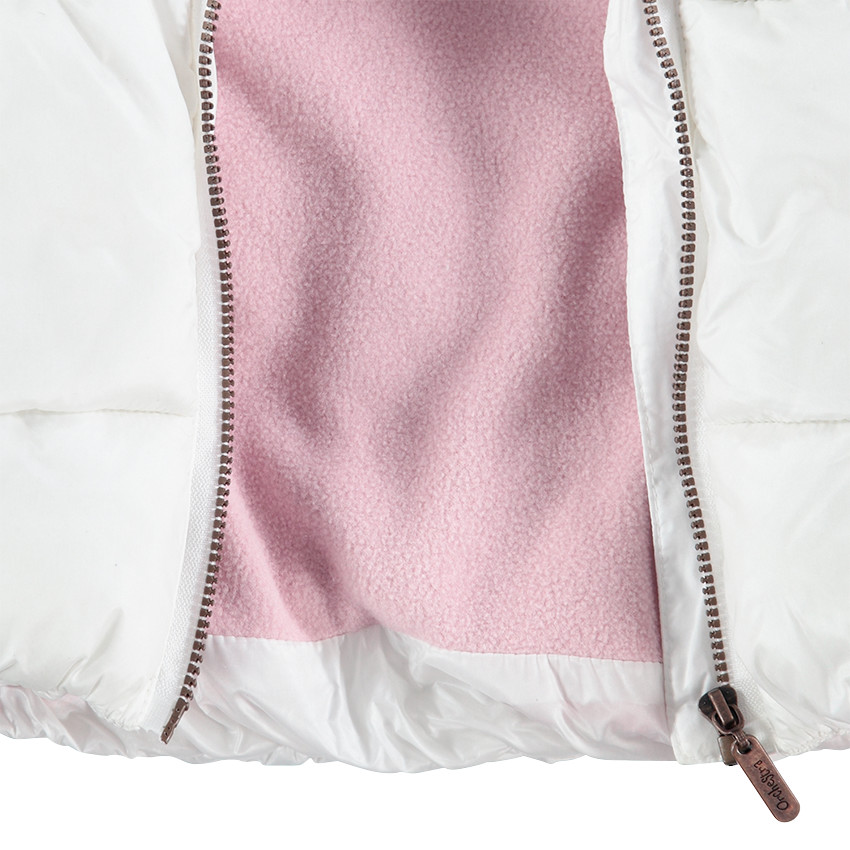 Doudoune matelassée à capuche avec doublure en micropolaire 