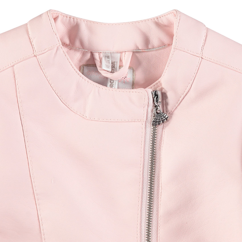 Veste effet cuir avec poches zippées 