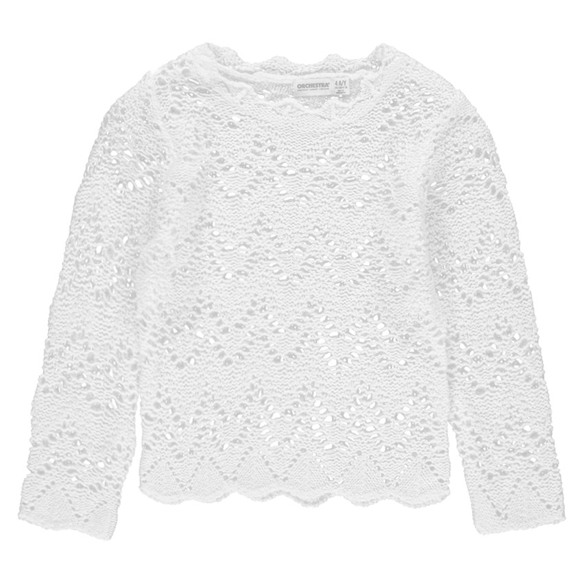 Pull en maille ajourée all-over 