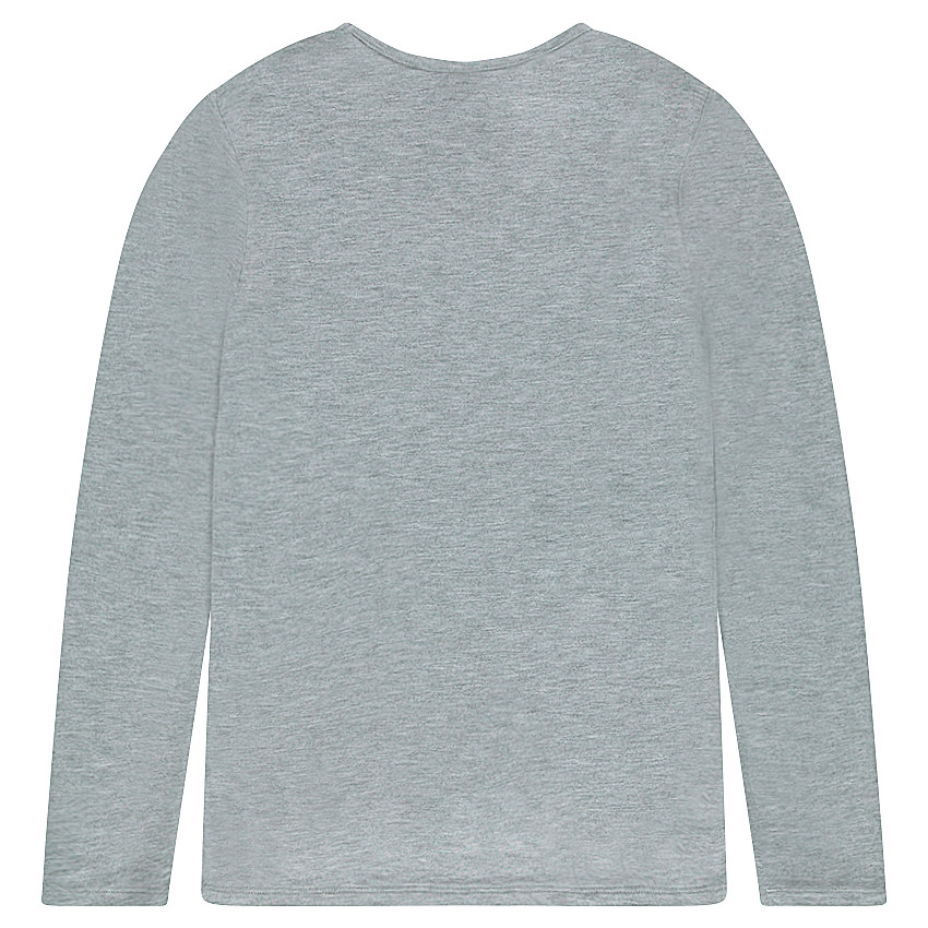 Junior - Tee-shirt manches longues coupe longue avec message printé 