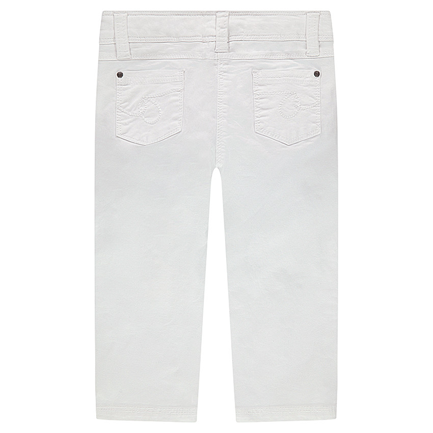 Pantacourt en satin de coton uni 