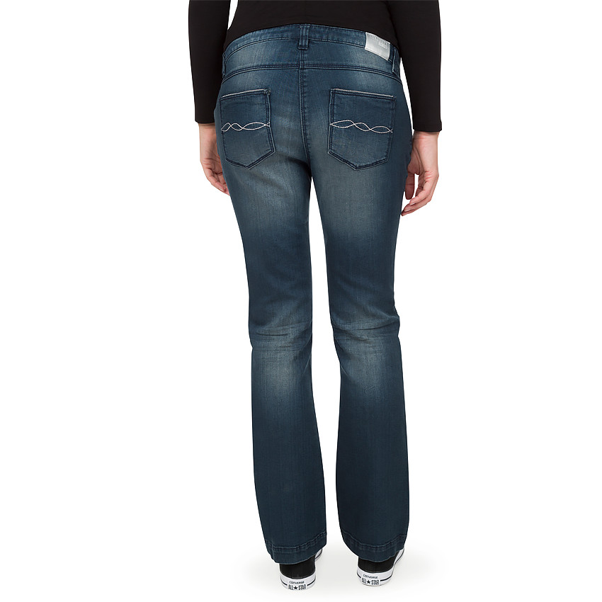 Jeans de grossesse effet used coupe bootcut 