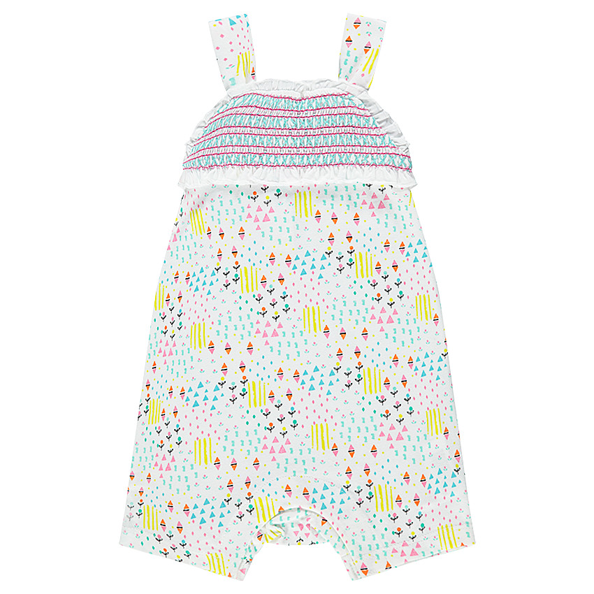 Combinaison courte imprimée fantaisie 