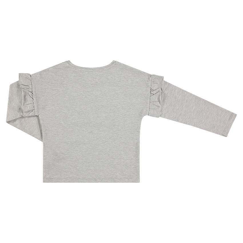 Tee-shirt manches longues en jersey avec message printé 