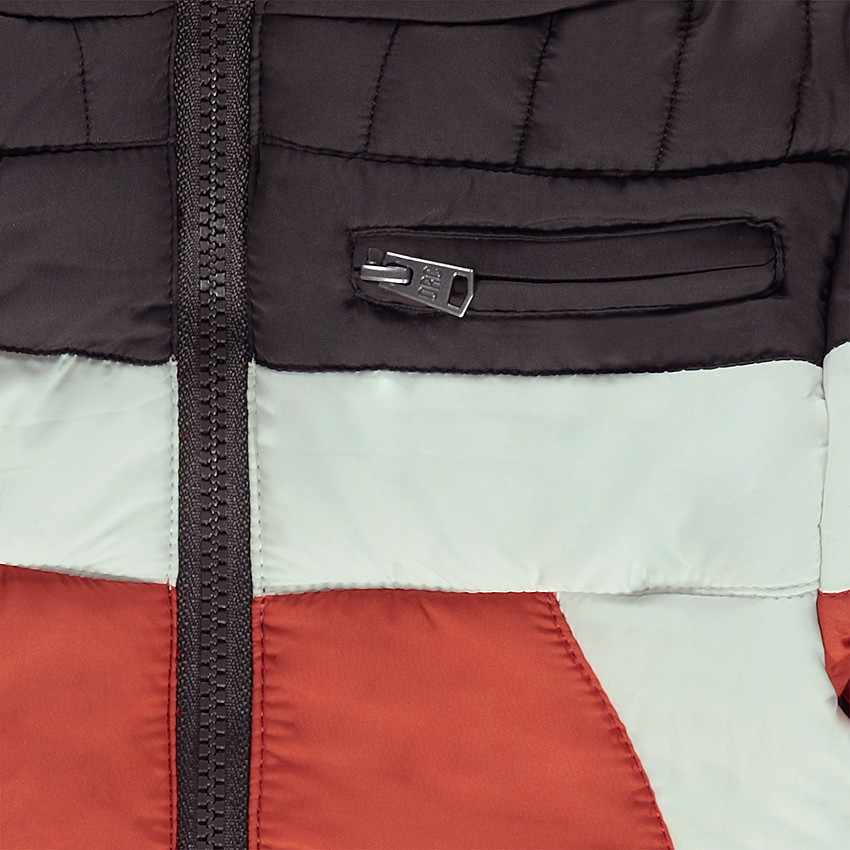 Doudoune matelassée tricolore avec doublure micropolaire 