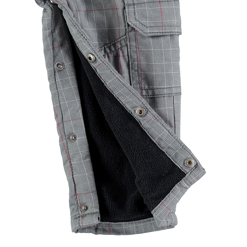 Salopette longues à carreaux Prince de Galles doublée micropolaire 