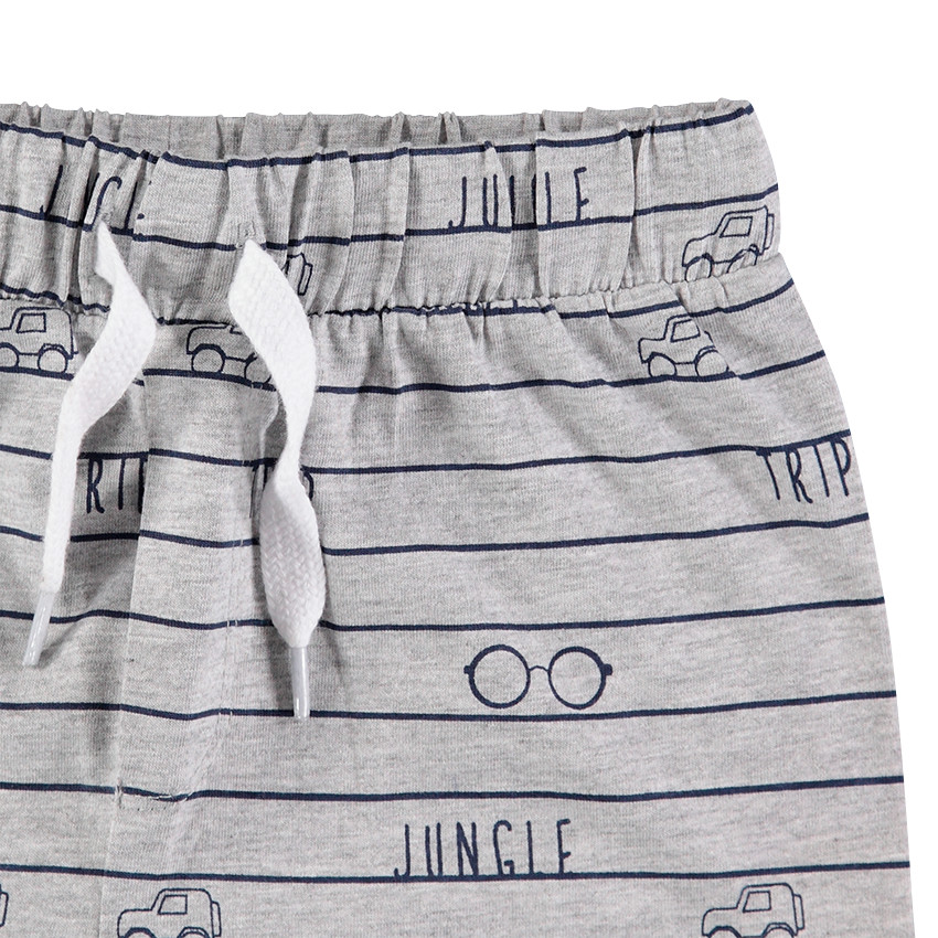 Pyjama en jersey avec tee-shirt print girafe à lunettes 