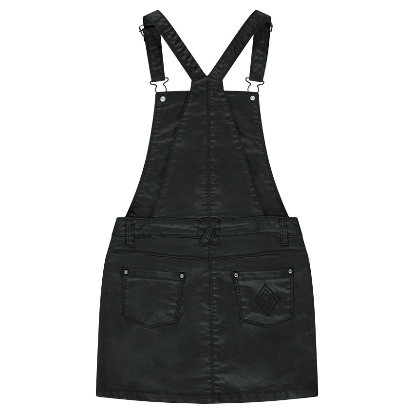 Junior - Robe salopette en twill enduit 