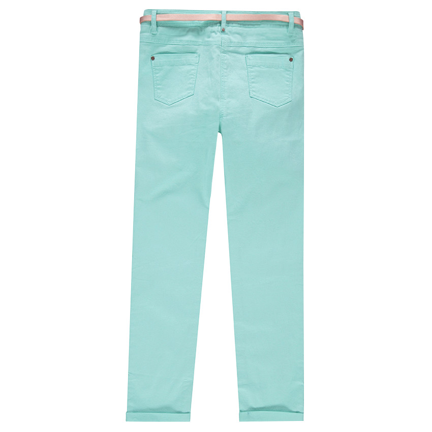 Junior - Pantalon 7/8ème en twill avec ceinture amovible 