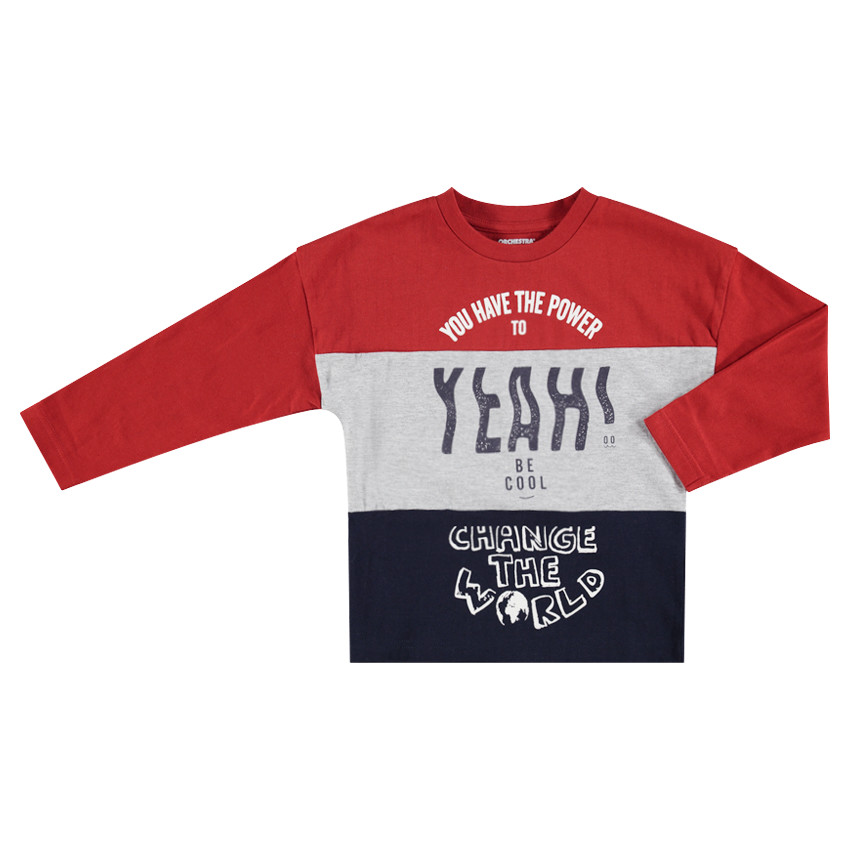 Tee-shirt manches longues en jersey avec symboles printés 