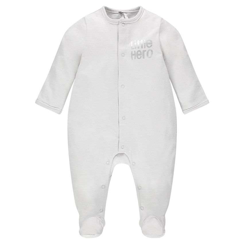 Dors-bien en jersey avec inscription argentée printée 