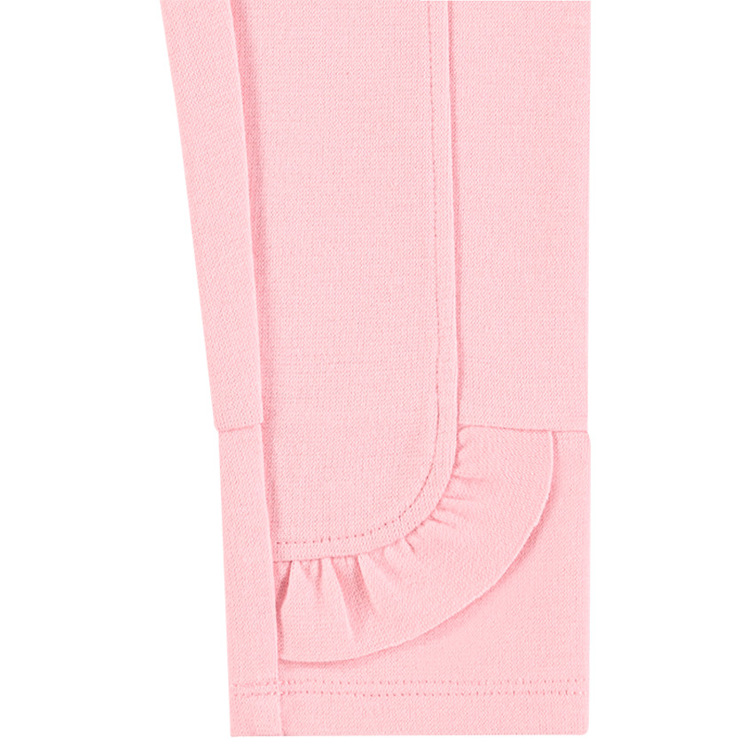 Legging en milano avec boutons dorés et volants 