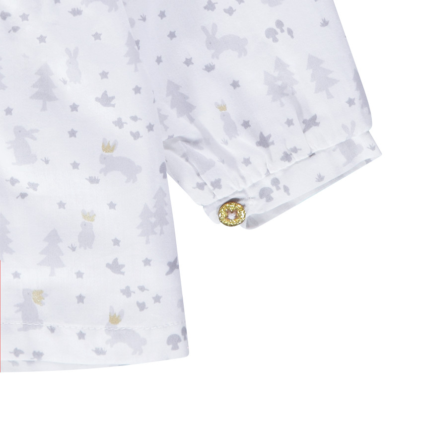 Tunique en coton doublé avec motif all-over  