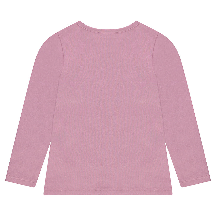 Tee-shirt en jersey uni avec princesse printée en foil iridescent 