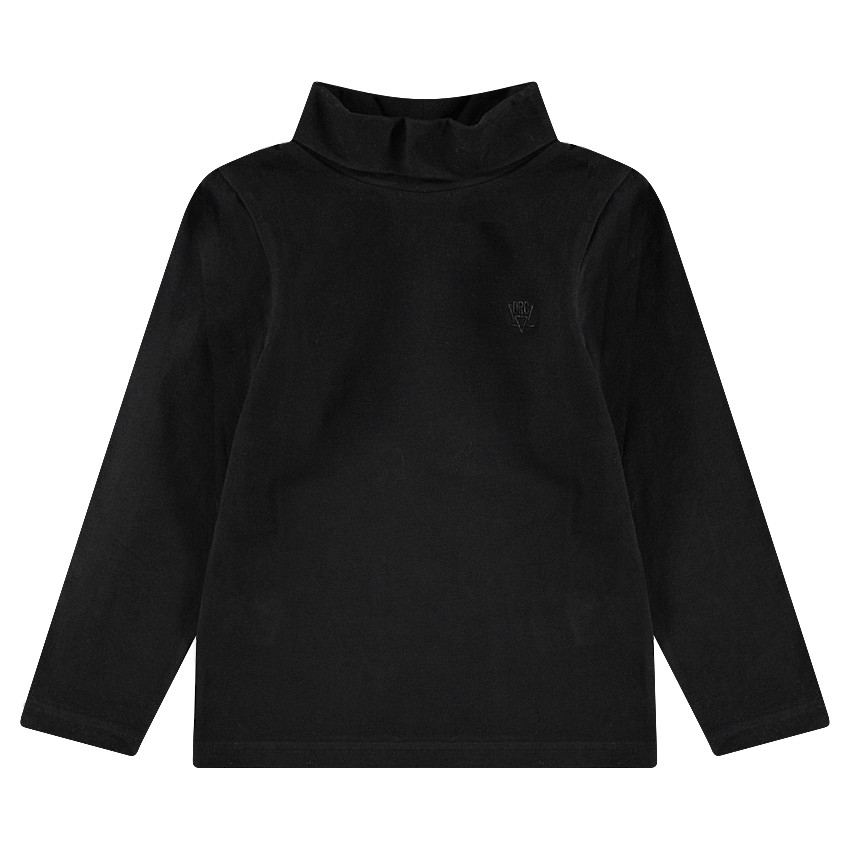 Sous-pull en jersey uni à col roulé avec logo brodé 