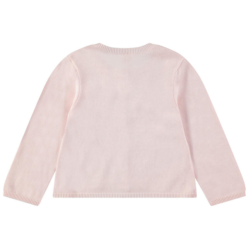 Gilet en tricot avec noeuds plats ton sur ton 