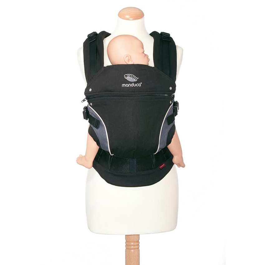 Porte-bébé coton bio - Noir 