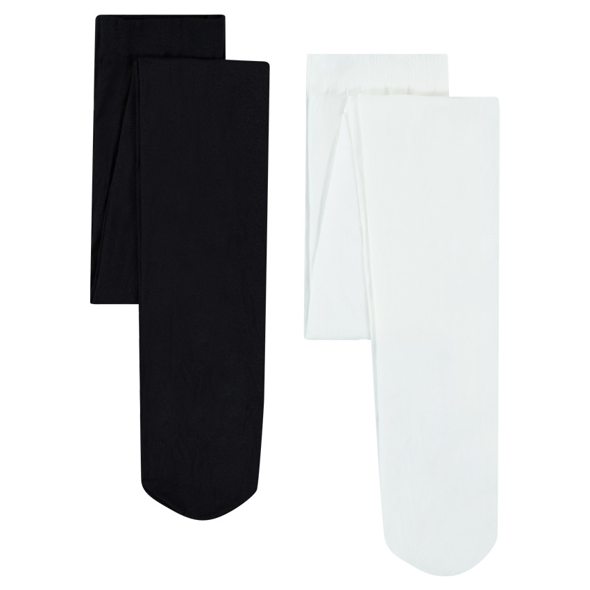 Lot de 2 paires de collants fins unis 